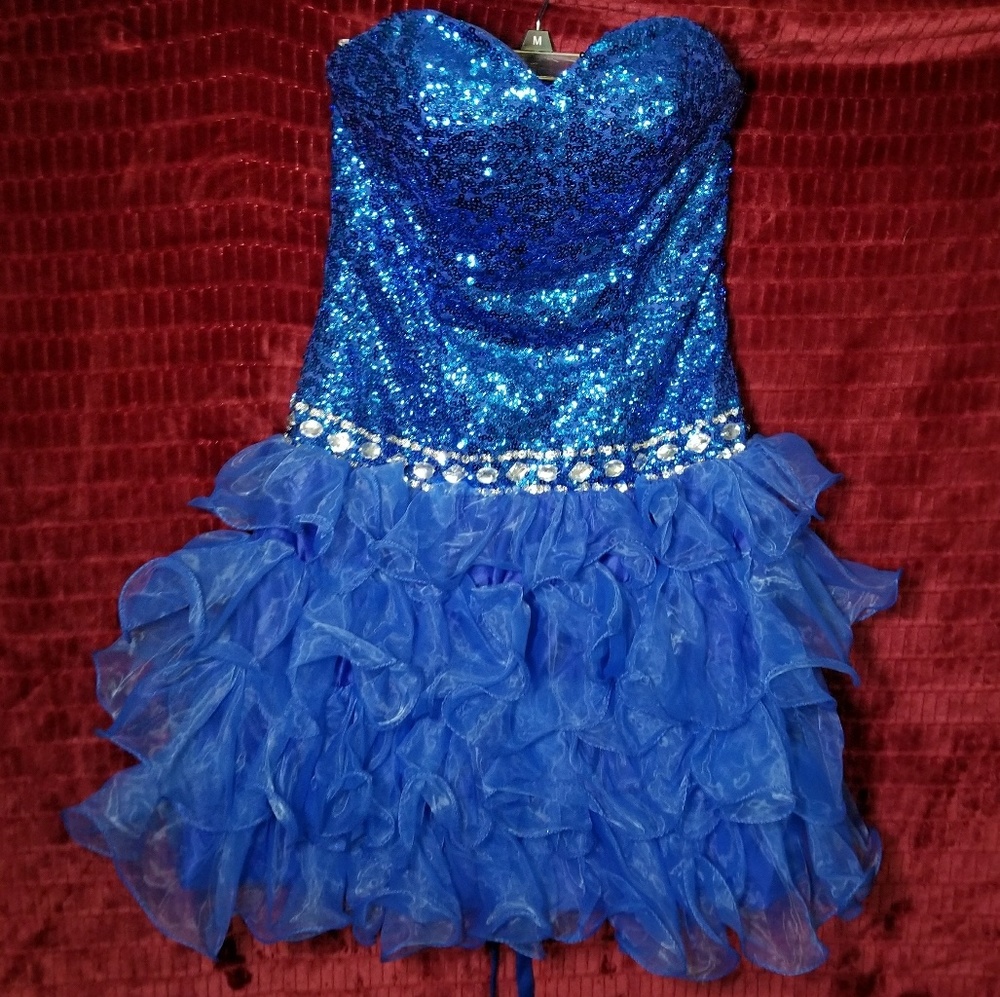 Blue Sequin Dress Homecoming Sweethearts
